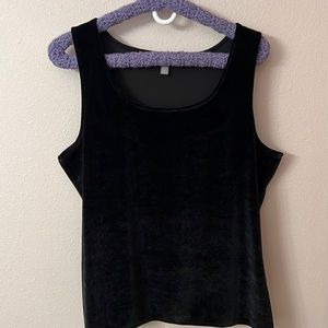 J Jill black velveteen tank, size large